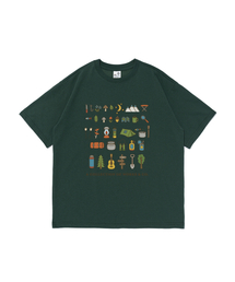 WORKS & CO.（ワークス アンド コー）の「キャンピングコレクション 半袖Tシャツ (グリーン)（Tシャツ/カットソー）」