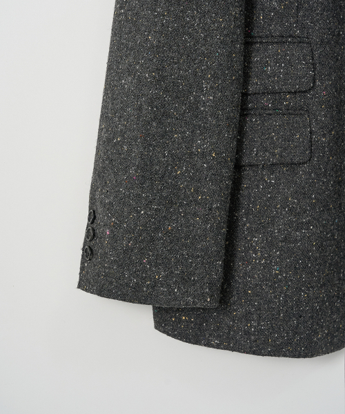 TRIP LE SENS（トリップ ル センス）の「[F/W]ツーフラップポケット3Bブレザー_ネフツイードチャコール（テーラードジャケット・メンズ・その他・M/L）」の3枚目の写真