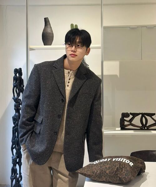 TRIP LE SENS（トリップ ル センス）の「[F/W]ツーフラップポケット3Bブレザー_ネフツイードチャコール（テーラードジャケット・メンズ・その他・M/L）」の2枚目の写真