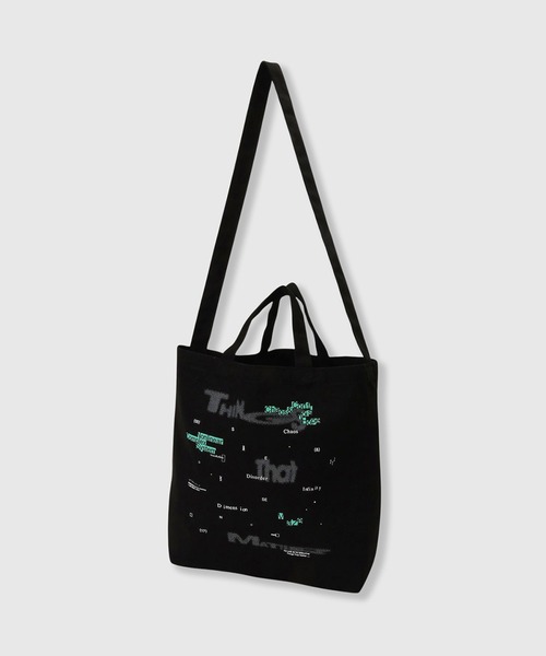 THINGS THAT MATTER（シングス ザット マター）の「CHAOS PRINT TOTE BAG / カオス プリント トート バッグ（トートバッグ・レディース・アイボリー/ブラック・FREE）」の5枚目の写真