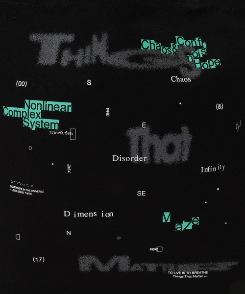 THINGS THAT MATTER（シングス ザット マター）の「CHAOS PRINT TOTE BAG / カオス プリント トート バッグ（トートバッグ・レディース・アイボリー/ブラック・FREE）」の6枚目の写真