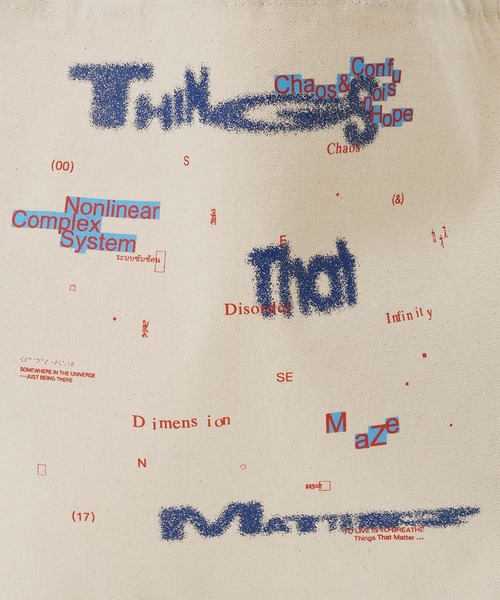 THINGS THAT MATTER（シングス ザット マター）の「CHAOS PRINT TOTE BAG / カオス プリント トート バッグ（トートバッグ・レディース・アイボリー/ブラック・FREE）」の9枚目の写真