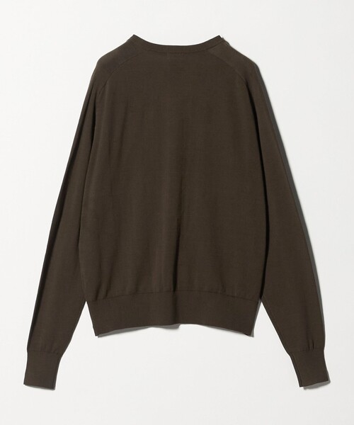 Jieda（ジエダ）の「＜JIEDA＞コットン シルク Vネック ニット（ニット/セーター・メンズ・ダークブラウン/ブラック・2/1）」の3枚目の写真