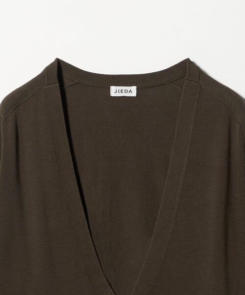 Jieda（ジエダ）の「＜JIEDA＞コットン シルク Vネック ニット（ニット/セーター・メンズ・ダークブラウン/ブラック・2/1）」の4枚目の写真