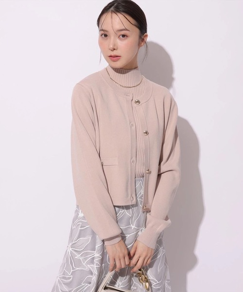 Mystrada（マイストラーダ）の「金釦ニットアンサンブル（ニット/セーター・レディース・ピンクベージュ/グリーン系その他2/ホワイト/ネイビー/ブラック・38）」の5枚目の写真