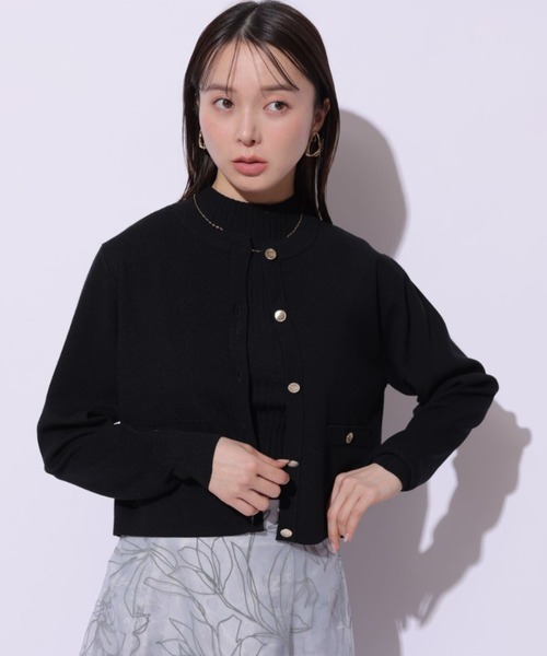 Mystrada（マイストラーダ）の「金釦ニットアンサンブル（ニット/セーター・レディース・ピンクベージュ/グリーン系その他2/ホワイト/ネイビー/ブラック・38）」の3枚目の写真