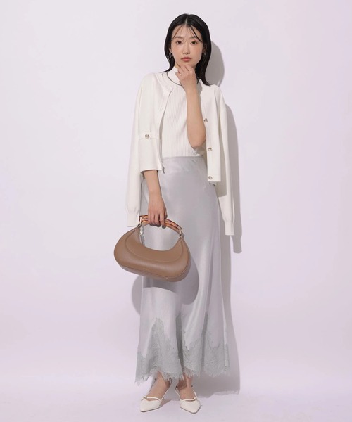 Mystrada（マイストラーダ）の「金釦ニットアンサンブル（ニット/セーター・レディース・ピンクベージュ/グリーン系その他2/ホワイト/ネイビー/ブラック・38）」の17枚目の写真