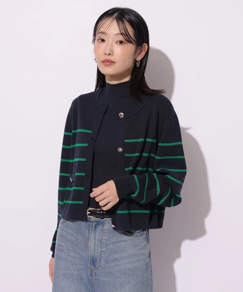 Mystrada（マイストラーダ）の「金釦ニットアンサンブル（ニット/セーター・レディース・ピンクベージュ/グリーン系その他2/ホワイト/ネイビー/ブラック・38）」の9枚目の写真