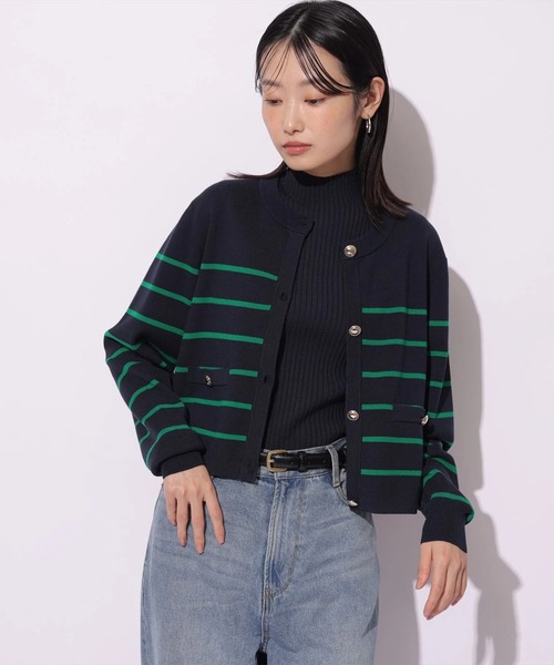 Mystrada（マイストラーダ）の「金釦ニットアンサンブル（ニット/セーター・レディース・ピンクベージュ/グリーン系その他2/ホワイト/ネイビー/ブラック・38）」の11枚目の写真