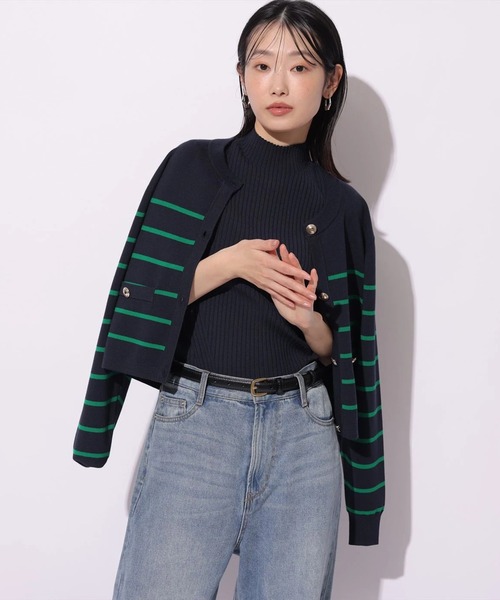 Mystrada（マイストラーダ）の「金釦ニットアンサンブル（ニット/セーター・レディース・ピンクベージュ/グリーン系その他2/ホワイト/ネイビー/ブラック・38）」の13枚目の写真