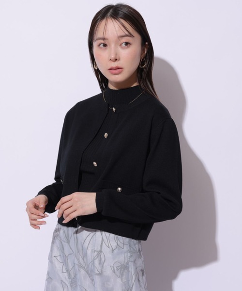 Mystrada（マイストラーダ）の「金釦ニットアンサンブル（ニット/セーター・レディース・ピンクベージュ/グリーン系その他2/ホワイト/ネイビー/ブラック・38）」の7枚目の写真