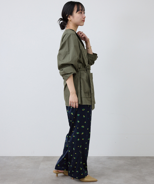 SLOBE IENA（スローブイエナ）の「《追加》ノーカラーサファリブルゾン（その他アウター・レディース・ブラック/カーキ・FREE）」の19枚目の写真