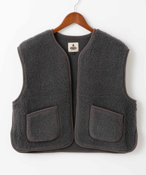 COLD BREAKER（コールドブレーカー）の「COLD BREAKER SHORT LENGTH VEST  CAMINO  コールドブレイカー ショート丈ベスト（ベスト・レディース・シルバーグレー/チョコ/ナチュラル/チャコールグレー/オフホワイト/ブラック/ライトベージュ/ブラウン・MEDIUM/SMALL/X-SMALL/LARGE）」の16枚目の写真