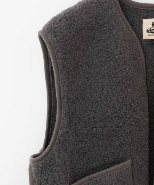 COLD BREAKER（コールドブレーカー）の「COLD BREAKER SHORT LENGTH VEST  CAMINO  コールドブレイカー ショート丈ベスト（ベスト・レディース・シルバーグレー/チョコ/ナチュラル/チャコールグレー/オフホワイト/ブラック/ライトベージュ/ブラウン・MEDIUM/SMALL/X-SMALL/LARGE）」の20枚目の写真