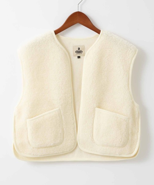 COLD BREAKER（コールドブレーカー）の「COLD BREAKER SHORT LENGTH VEST  CAMINO  コールドブレイカー ショート丈ベスト（ベスト・レディース・シルバーグレー/チョコ/ナチュラル/チャコールグレー/オフホワイト/ブラック/ライトベージュ/ブラウン・MEDIUM/SMALL/X-SMALL/LARGE）」の10枚目の写真