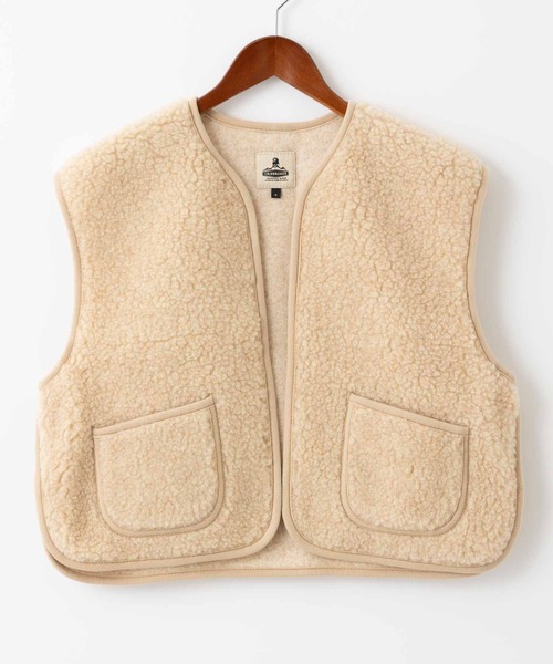 COLD BREAKER（コールドブレーカー）の「COLD BREAKER SHORT LENGTH VEST  CAMINO  コールドブレイカー ショート丈ベスト（ベスト・レディース・シルバーグレー/チョコ/ナチュラル/チャコールグレー/オフホワイト/ブラック/ライトベージュ/ブラウン・MEDIUM/SMALL/X-SMALL/LARGE）」の11枚目の写真