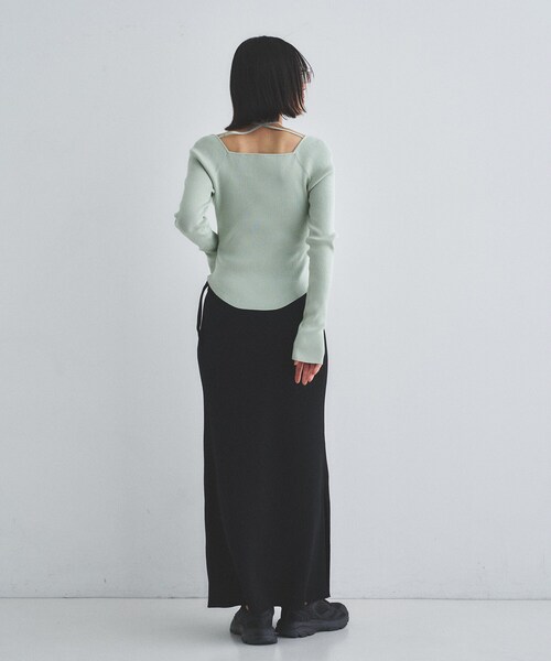 CODE A(コードエー)の「square fit knit(ニット/セーター・レディース・ライトグリーン/オフホワイト/グレー・00)」の13枚目の写真
