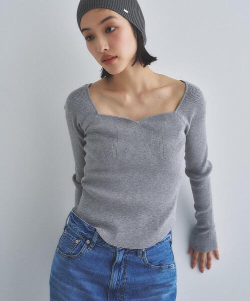 CODE A(コードエー)の「square fit knit(ニット/セーター・レディース・ライトグリーン/オフホワイト/グレー・00)」の14枚目の写真