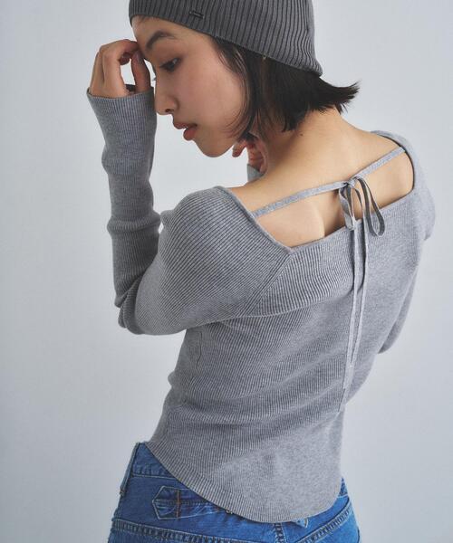 CODE A(コードエー)の「square fit knit(ニット/セーター・レディース・ライトグリーン/オフホワイト/グレー・00)」の15枚目の写真