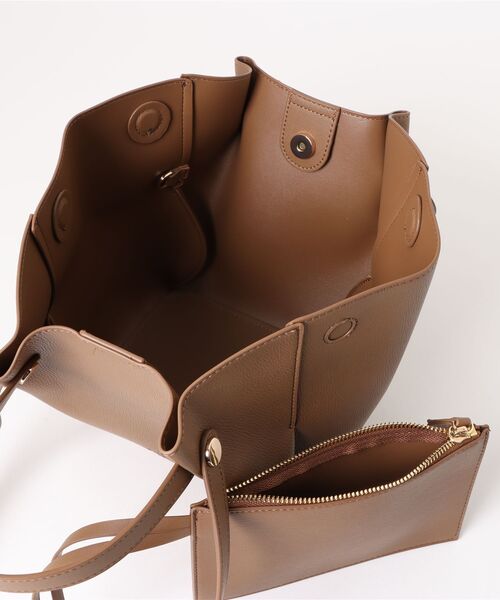 【美品】KINOTHEKEI（キノザケイ）petal shape 2WAYバッグ KINO THE KEI トートバッグ petal shape 2WAY バッグ ( ポーチ付き