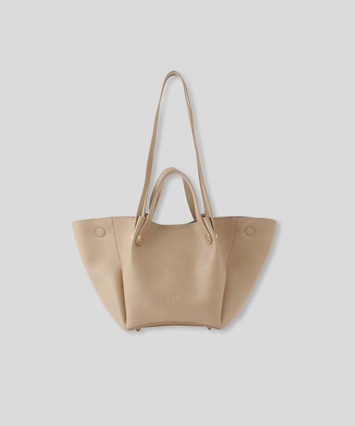 KINO THE KEI（キノザケイ）の「petal shape 2WAY バッグ ( ポーチ付き ) KINO THE KEI（トートバッグ・レディース・ブラック/ダークブラウン・フリー）」の12枚目の写真