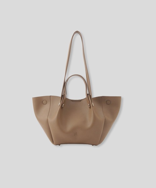 KINO THE KEI（キノザケイ）の「petal shape 2WAY バッグ ( ポーチ付き ) KINO THE KEI（トートバッグ・レディース・ブラック/ダークブラウン・フリー）」の11枚目の写真