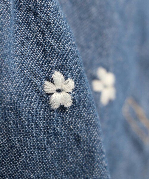 Ou? by EDWIN】お花刺しゅうデニムジャケット（デニムジャケット