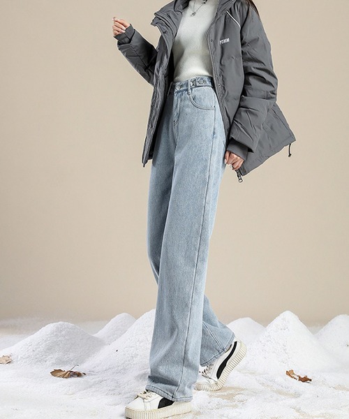 by LEGNA（バイレグナ）の「裏起毛デニムパンツ（デニムパンツ・レディース・ライトブルー/ブルー/グレー・MEDIUM/LARGE/X-LARGE）」の8枚目の写真