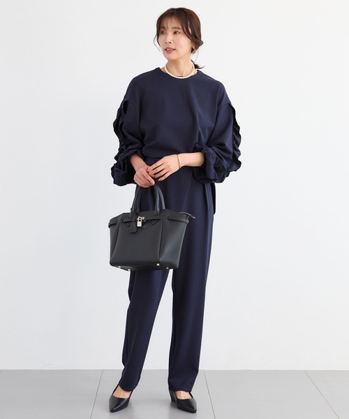 BARNYARDSTORM(バンヤードストーム)の「BARNYARDSTORM / 袖フリルブラウス / マシンウォッシャブル <セットアップ対応>(シャツ/ブラウス・レディース・ホワイト/ネイビー・FREE)」の16枚目の写真