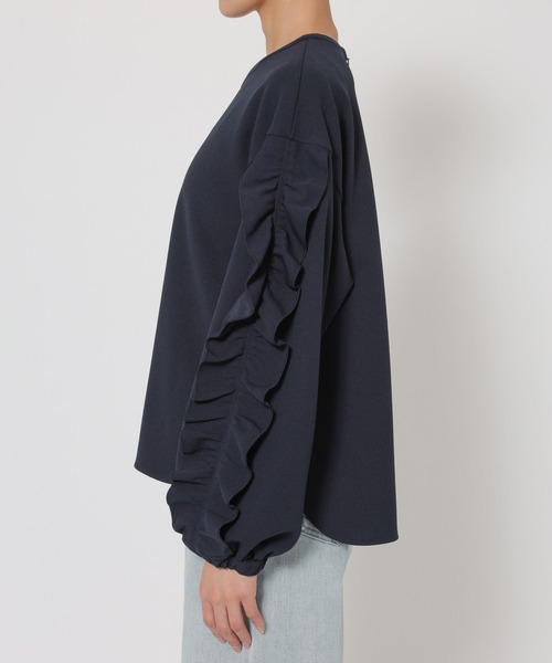 BARNYARDSTORM(バンヤードストーム)の「BARNYARDSTORM / 袖フリルブラウス / マシンウォッシャブル <セットアップ対応>(シャツ/ブラウス・レディース・ホワイト/ネイビー・FREE)」の19枚目の写真