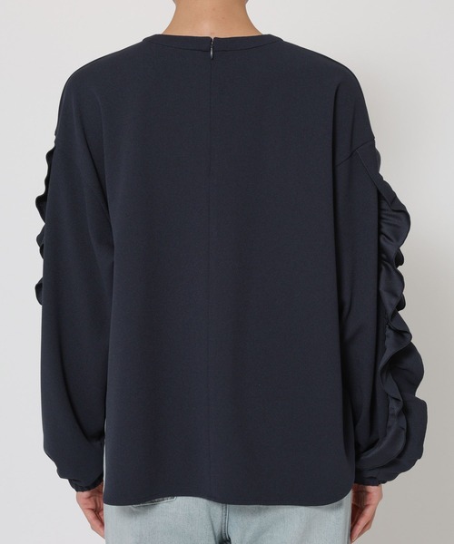 BARNYARDSTORM(バンヤードストーム)の「BARNYARDSTORM / 袖フリルブラウス / マシンウォッシャブル <セットアップ対応>(シャツ/ブラウス・レディース・ホワイト/ネイビー・FREE)」の20枚目の写真