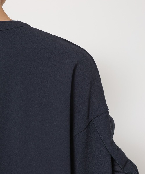 BARNYARDSTORM(バンヤードストーム)の「BARNYARDSTORM / 袖フリルブラウス / マシンウォッシャブル <セットアップ対応>(シャツ/ブラウス・レディース・ホワイト/ネイビー・FREE)」の12枚目の写真