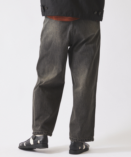 JOURNAL STANDARD relume（ジャーナルスタンダード　レリューム）の「スモーキーデニム 11oz オーバーパンツ（デニムパンツ・メンズ・クリアブルー/ブラック系その他/コバルトブルー・MEDIUM/LARGE）」の4枚目の写真