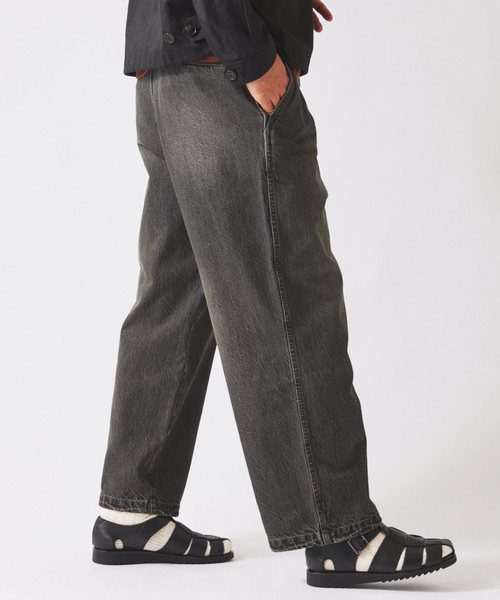 JOURNAL STANDARD relume（ジャーナルスタンダード　レリューム）の「スモーキーデニム 11oz オーバーパンツ（デニムパンツ・メンズ・クリアブルー/ブラック系その他/コバルトブルー・MEDIUM/LARGE）」の5枚目の写真