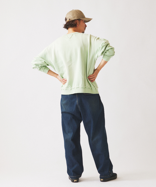 JOURNAL STANDARD relume（ジャーナルスタンダード　レリューム）の「スモーキーデニム 11oz オーバーパンツ（デニムパンツ・メンズ・クリアブルー/ブラック系その他/コバルトブルー・MEDIUM/LARGE）」の10枚目の写真