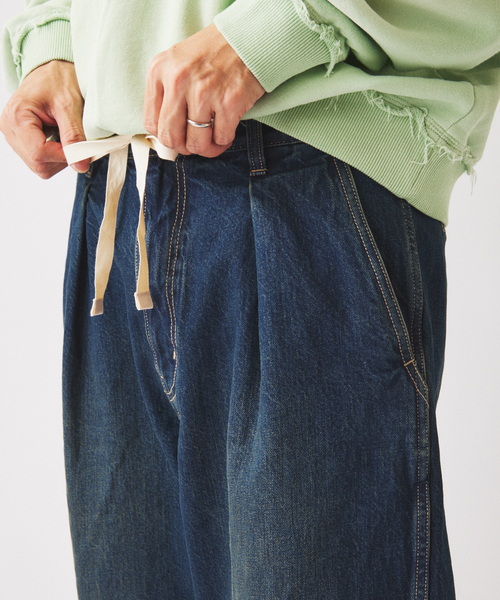 JOURNAL STANDARD relume（ジャーナルスタンダード　レリューム）の「スモーキーデニム 11oz オーバーパンツ（デニムパンツ・メンズ・クリアブルー/ブラック系その他/コバルトブルー・MEDIUM/LARGE）」の17枚目の写真