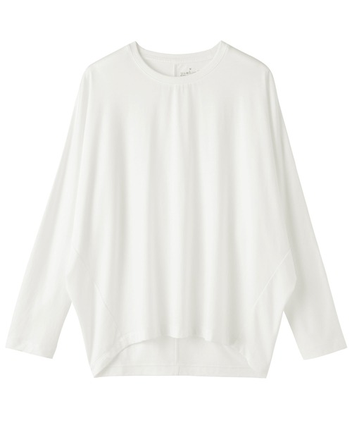 無印良品(ムジルシリョウヒン)の「婦人 なめらか天竺編みクルーネック長袖プルオーバー(Tシャツ/カットソー・レディース・ブラック/オフホワイト/チャコールグレー/ライトイエロー・S/M/L/XL)」の18枚目の写真