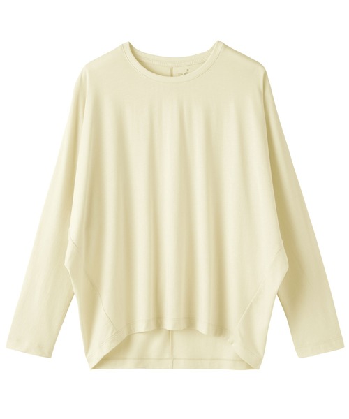 無印良品(ムジルシリョウヒン)の「婦人 なめらか天竺編みクルーネック長袖プルオーバー(Tシャツ/カットソー・レディース・ブラック/オフホワイト/チャコールグレー/ライトイエロー・S/M/L/XL)」の9枚目の写真