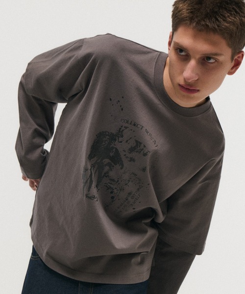 セール】FAKE LAYERED LONG SLEEVE TEE / フェイクレイヤードロング