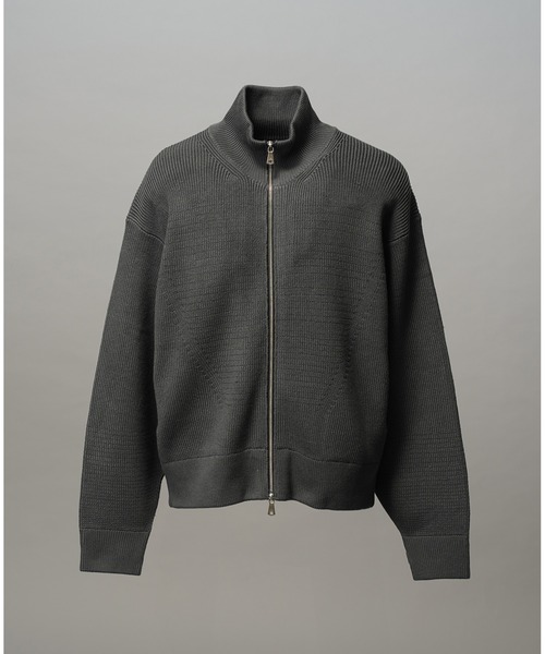 MAISON SPECIAL（メゾンスペシャル）の「《UNISEX》C/A Prime-Over Drivers Zip Knit/C/Aプライムオーバードライバーズジップニット【MAISON SPECIAL/メゾンスペシャル】（カーディガン/ボレロ・メンズ・チャコールグレー/ブラック/ライトグリーン/ピンク・0/1/2）」の12枚目の写真