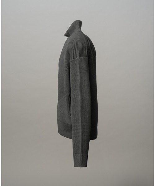 MAISON SPECIAL（メゾンスペシャル）の「《UNISEX》C/A Prime-Over Drivers Zip Knit/C/Aプライムオーバードライバーズジップニット【MAISON SPECIAL/メゾンスペシャル】（カーディガン/ボレロ・メンズ・チャコールグレー/ブラック/ライトグリーン/ピンク・0/1/2）」の13枚目の写真