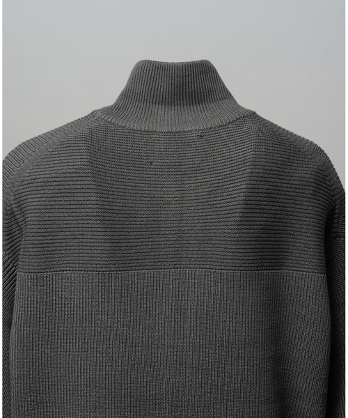 MAISON SPECIAL（メゾンスペシャル）の「《UNISEX》C/A Prime-Over Drivers Zip Knit/C/Aプライムオーバードライバーズジップニット【MAISON SPECIAL/メゾンスペシャル】（カーディガン/ボレロ・メンズ・チャコールグレー/ブラック/ライトグリーン/ピンク・0/1/2）」の20枚目の写真