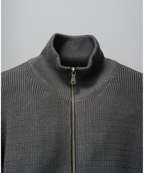 MAISON SPECIAL（メゾンスペシャル）の「《UNISEX》C/A Prime-Over Drivers Zip Knit/C/Aプライムオーバードライバーズジップニット【MAISON SPECIAL/メゾンスペシャル】（カーディガン/ボレロ・メンズ・チャコールグレー/ブラック/ライトグリーン/ピンク・0/1/2）」の15枚目の写真