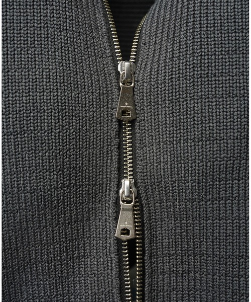 MAISON SPECIAL（メゾンスペシャル）の「《UNISEX》C/A Prime-Over Drivers Zip Knit/C/Aプライムオーバードライバーズジップニット【MAISON SPECIAL/メゾンスペシャル】（カーディガン/ボレロ・メンズ・チャコールグレー/ブラック/ライトグリーン/ピンク・0/1/2）」の16枚目の写真