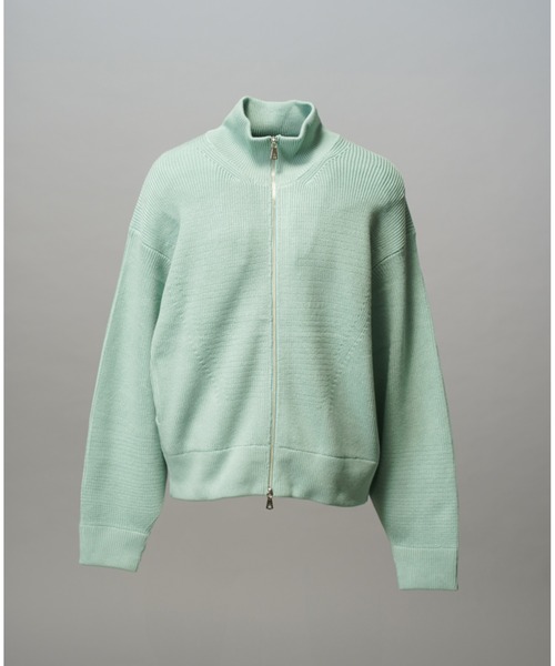 MAISON SPECIAL（メゾンスペシャル）の「《UNISEX》C/A Prime-Over Drivers Zip Knit/C/Aプライムオーバードライバーズジップニット【MAISON SPECIAL/メゾンスペシャル】（カーディガン/ボレロ・メンズ・チャコールグレー/ブラック/ライトグリーン/ピンク・0/1/2）」の9枚目の写真