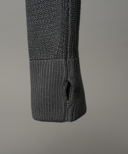 MAISON SPECIAL（メゾンスペシャル）の「《UNISEX》C/A Prime-Over Drivers Zip Knit/C/Aプライムオーバードライバーズジップニット【MAISON SPECIAL/メゾンスペシャル】（カーディガン/ボレロ・メンズ・チャコールグレー/ブラック/ライトグリーン/ピンク・0/1/2）」の18枚目の写真