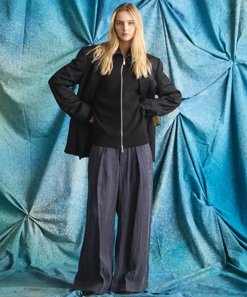 MAISON SPECIAL（メゾンスペシャル）の「《UNISEX》C/A Prime-Over Drivers Zip Knit/C/Aプライムオーバードライバーズジップニット【MAISON SPECIAL/メゾンスペシャル】（カーディガン/ボレロ・メンズ・チャコールグレー/ブラック/ライトグリーン/ピンク・0/1/2）」の22枚目の写真