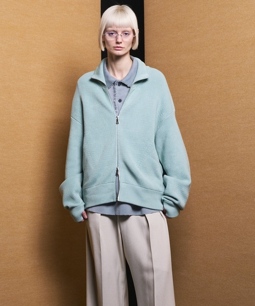 MAISON SPECIAL(メゾンスペシャル)の「《UNISEX》C/A Prime-Over Drivers Zip Knit/C/Aプライムオーバードライバーズジップニット【MAISON SPECIAL/メゾンスペシャル】(カーディガン/ボレロ・メンズ・チャコールグレー/ブラック/ライトグリーン/ピンク/バーガンディー・0/1/2)」の21枚目の写真