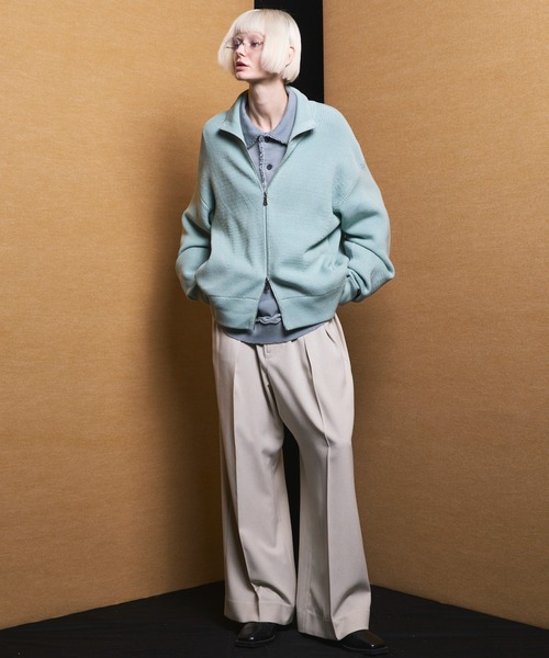 MAISON SPECIAL(メゾンスペシャル)の「《UNISEX》C/A Prime-Over Drivers Zip Knit/C/Aプライムオーバードライバーズジップニット【MAISON SPECIAL/メゾンスペシャル】(カーディガン/ボレロ・メンズ・チャコールグレー/ブラック/ライトグリーン/ピンク/バーガンディー・0/1/2)」の19枚目の写真