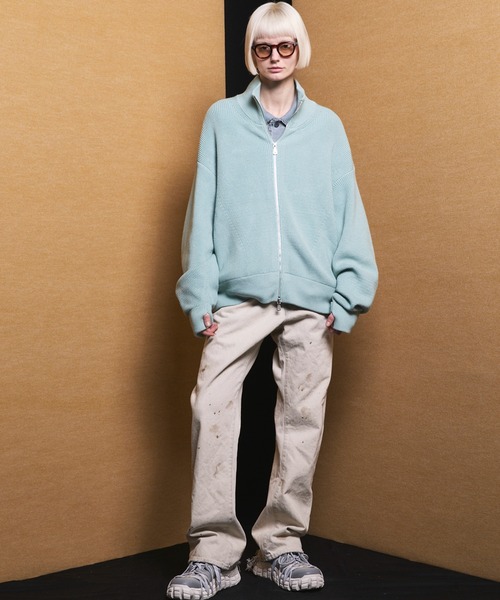 MAISON SPECIAL(メゾンスペシャル)の「《UNISEX》C/A Prime-Over Drivers Zip Knit/C/Aプライムオーバードライバーズジップニット【MAISON SPECIAL/メゾンスペシャル】(カーディガン/ボレロ・メンズ・チャコールグレー/ブラック/ライトグリーン/ピンク/バーガンディー・0/1/2)」の20枚目の写真